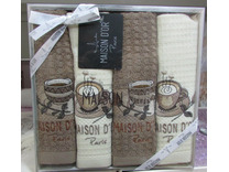 Набор полотенец Mosaic вафельные и махровые (40*60, 4 шт) / Maison Dor