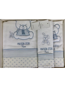 Набор детских полотенец Dear Panda махровые в подарочной упаковке (30*50, 50*70, 70*130) / Maison dor