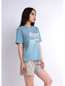 Костюм женский, футболка и шорты LP12-976 / Clever