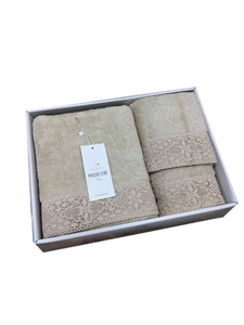Набор полотенец Naturella махровые в подарочной упаковке (32*50.50*90,70*140) / Maison Dor