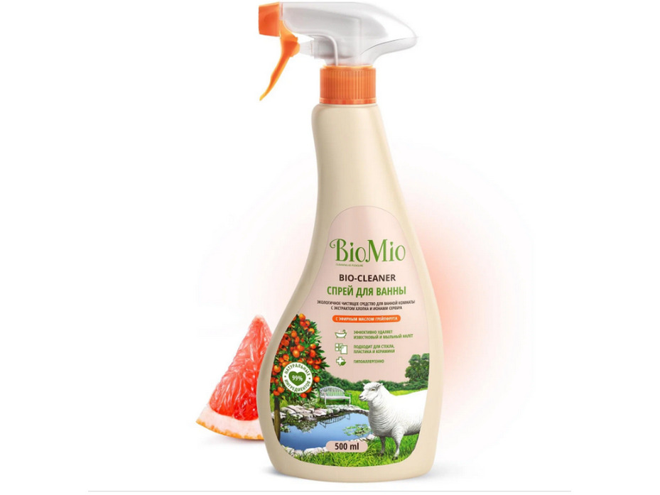 Экологичное чистящее средство для ванной комнаты Грейпфрут 500 мл / Bio Mio