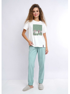 Костюм женский, футболка и брюки LF12-987/LTR12-987/1 / Clever