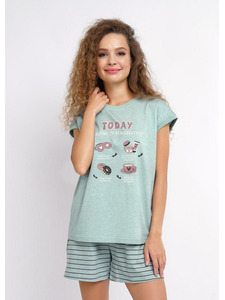 Костюм женский, футболка и шорты LP12-987 / Clever