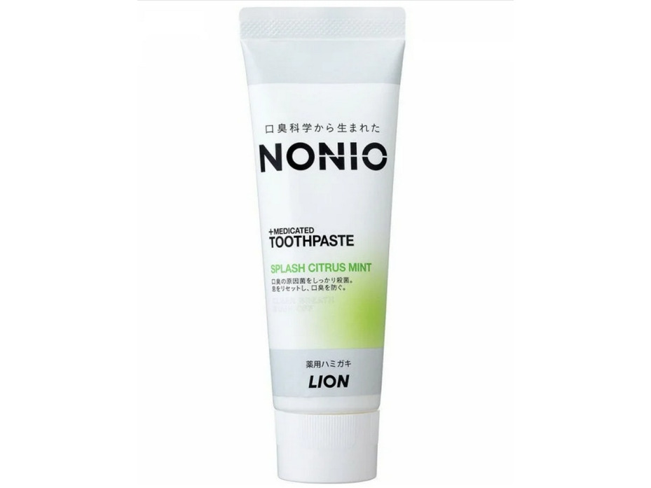 Зубная паста Nonio для удаление неприятного запаха, отбеливания, очищение, предотвращение кариеса с цитрусом 130 мл / Lion
