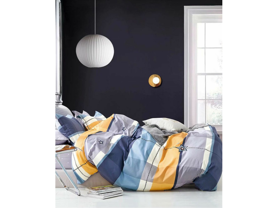 Постельное белье 663 Геометрия сатин Евро / Tia