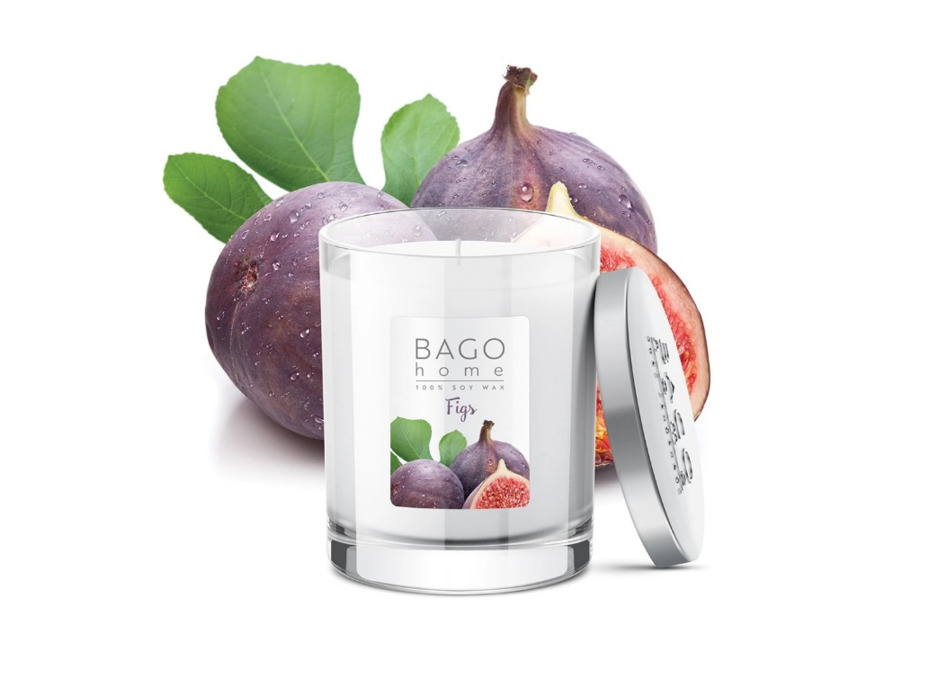 Свеча ароматическая в стекле Инжир, 132 гр / Bago Home