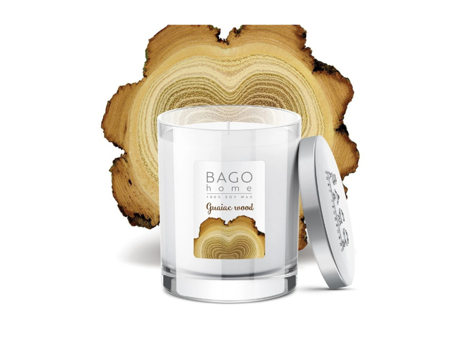 Свеча ароматическая в стекле Гваяковое дерево, 132 гр / Bago Home