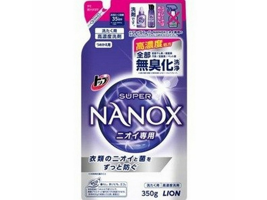 Гель для стирки Top super Nanox концентрат для контроля за неприятными запахами в мягкой упаковке, 350 гр / Lion