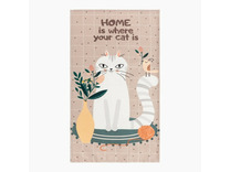 Набор кухонный 7581154 Meow ( полотенце, варежка, кисть, лопатка, венчик) / Этель