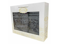 Набор полотенец Gulcan Жаккард Дамаск махровые в подарочной упаковке (50*90, 70*140) / Activ