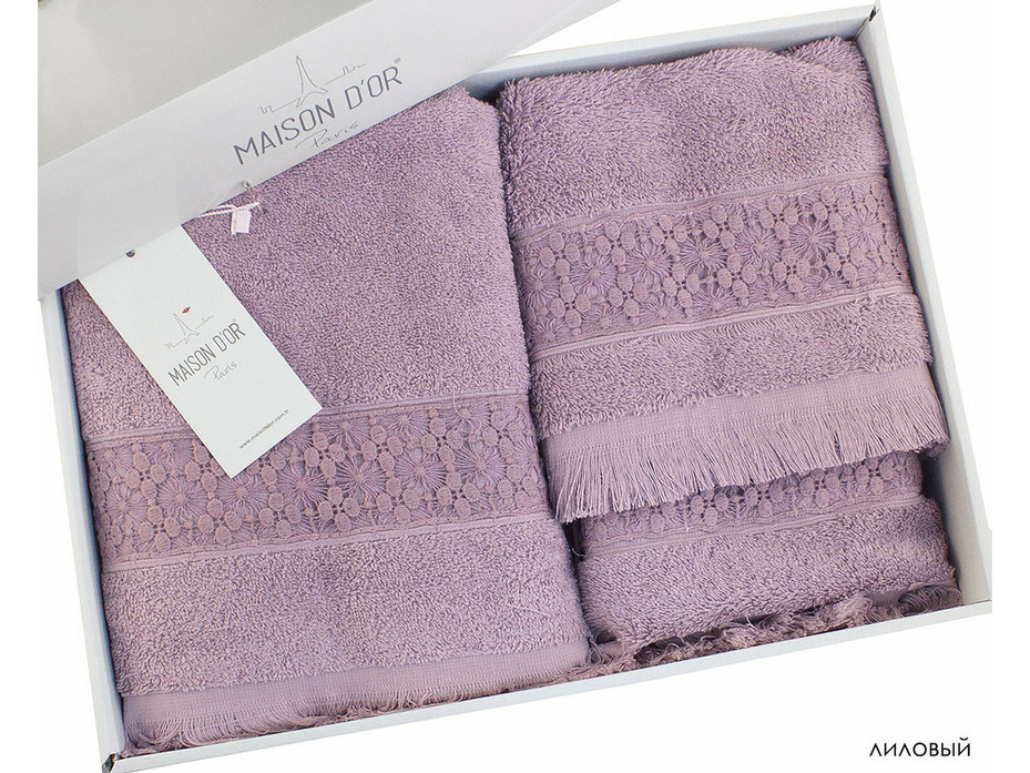 Набор полотенец Suzanne махровые в подарочной упаковке (30*50, 50*100, 70*140) / Maison Dor