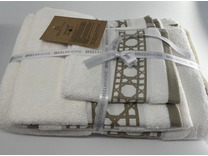 Набор полотенец Бордюр орнамент махровые (30*30, 50*80, 70*140) / Selvi Home