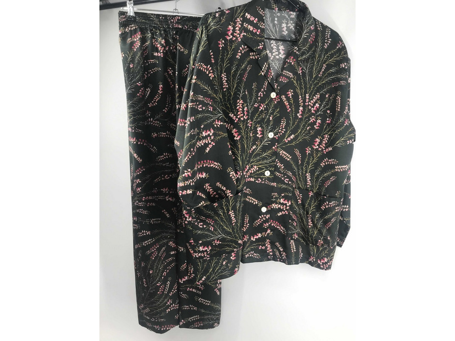Костюм женский натуральный шелк, рубашка и брюки Мелкие цветы / Silk Made in Germany