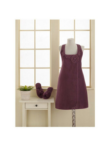 Набор для сауны женский Iris sauna (халат, тапочки) махровый / Soft Cotton