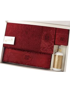 Набор полотенец и ароматизатор Bordeaux махровые 30*50, 50*100, 75*150 / Tivolyo Home Набор полотенец и ароматизатор Bordeaux махровые 30*50, 50*100, 75*150 / Tivolyo Home