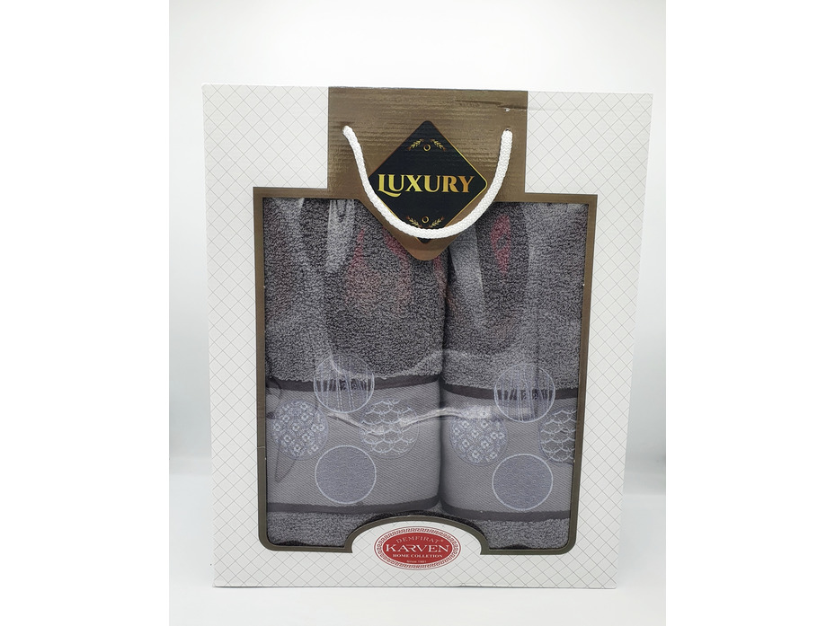 Набор полотенец HS 1642 Dort daire махровые (50*90, 70*140) / Karven Набор полотенец HS 1642 Dort daire махровые (50*90, 70*140) / Karven