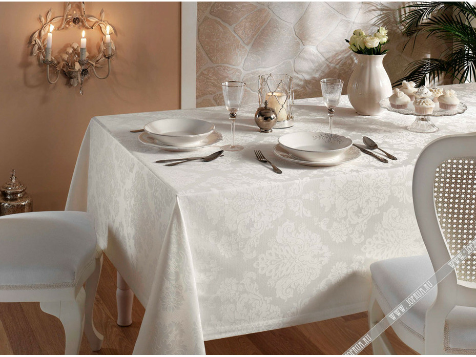 Скатерть Damask хлопковая 160*320 / Tivolyo Home Скатерть Damask хлопковая 160*320 / Tivolyo Home