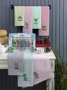 Набор полотенец 11540 Неделька Дракон НГ вафельные в подарочной упаковке (40*60, 7 шт) / Meteor Набор полотенец 11540 Неделька Дракон НГ вафельные в подарочной упаковке (40*60, 7 шт) / Meteor