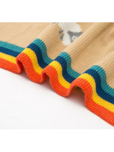 Плед 5390073 Овечки бежевый вязаный трикотаж 80*100 / Крошка Я Плед 5390073 Овечки бежевый вязаный трикотаж 80*100 / Крошка Я