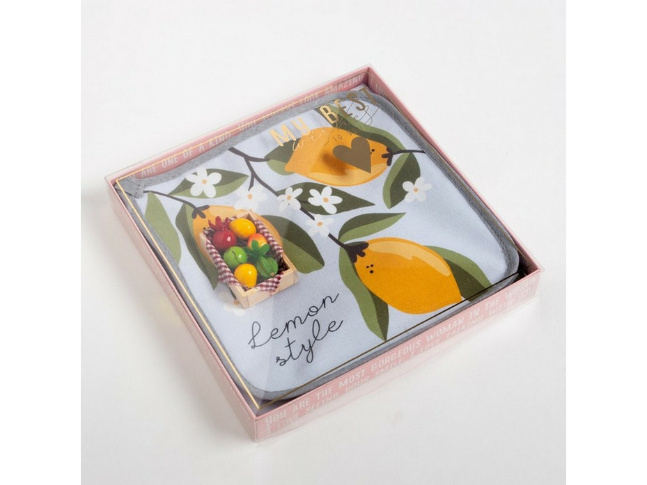 Набор кухонный 7587359 Лимонный стиль (полотенце, прихватка, магнит) / Этель Набор кухонный 7587359 Лимонный стиль (полотенце, прихватка, магнит) / Этель