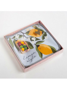 Набор кухонный 7587359 Лимонный стиль (полотенце, прихватка, магнит) / Этель Набор кухонный 7587359 Лимонный стиль (полотенце, прихватка, магнит) / Этель