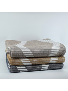 Покрывало 4608061 Волны мелкая полоска хлопковое 150*200 / 7-я