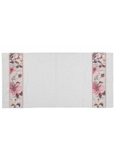Полотенце Lenz rose silver Border шенилл 68*150 / Feiler