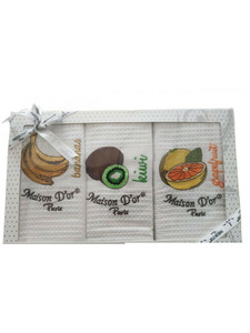 Набор полотенец Fruit вафельные (50*70, 3 шт) / Maison Dor