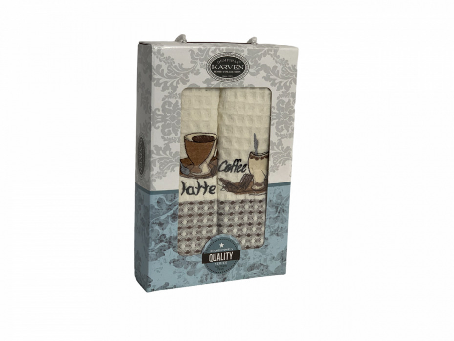 Набор полотенец Nilteks HM 750 Кофе вафельные (50*70, 2 шт) / Karven