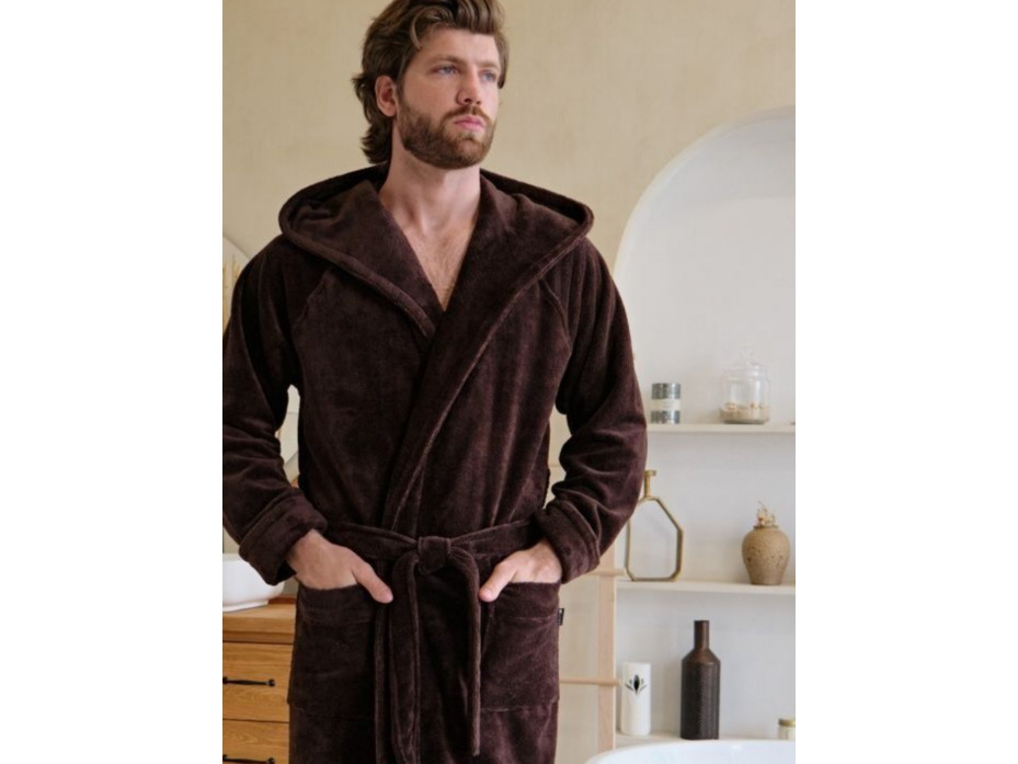 Халат мужской Madrid бамбуковый с капюшоном / Vien