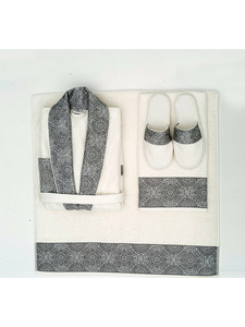 Набор мужской Coco Chanel, халат, полотенце и тапочки (50*90, 75*150) махровый / Tivolyo Home Набор мужской Coco Chanel, халат, полотенце и тапочки (50*90, 75*150) махровый / Tivolyo Home