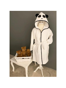 Халат детский Panda велюровый с капюшоном / La Villa