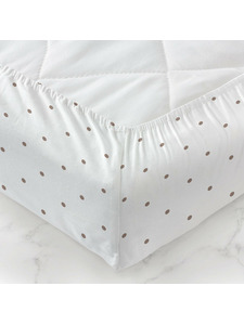 Простыня детская на резинке Brown dots 776424 сатин 60*120 / Нордтекс
