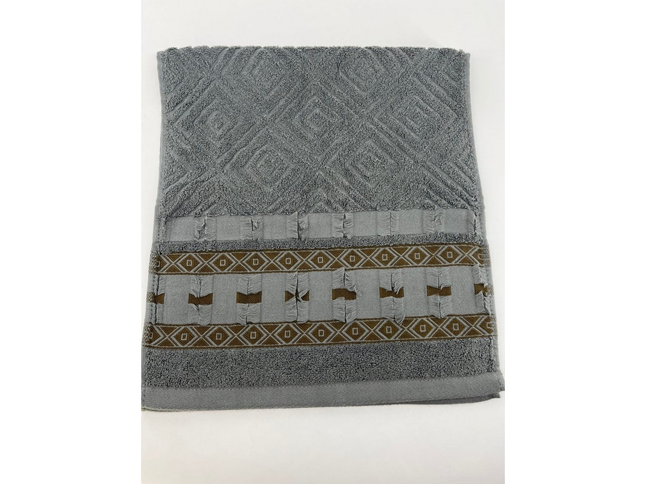 Полотенце 3004194 Бордюр орнамент махровое 35*75 / 7-я