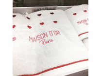 Набор полотенец Candy Love махровые в подарочной упаковке (32*50.50*90,70*140) / Maison Dor