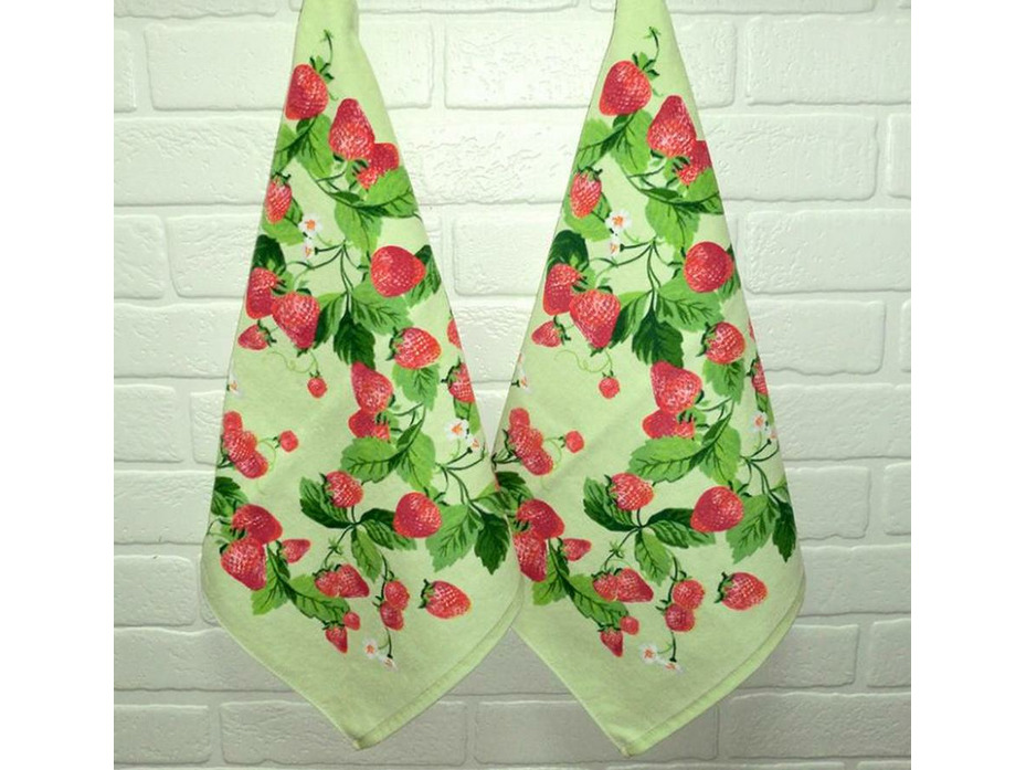 Полотенце КТ1090 Клубника махровое 45*45 / Элит текстиль Полотенце КТ1090 Клубника махровое 45*45 / Элит текстиль