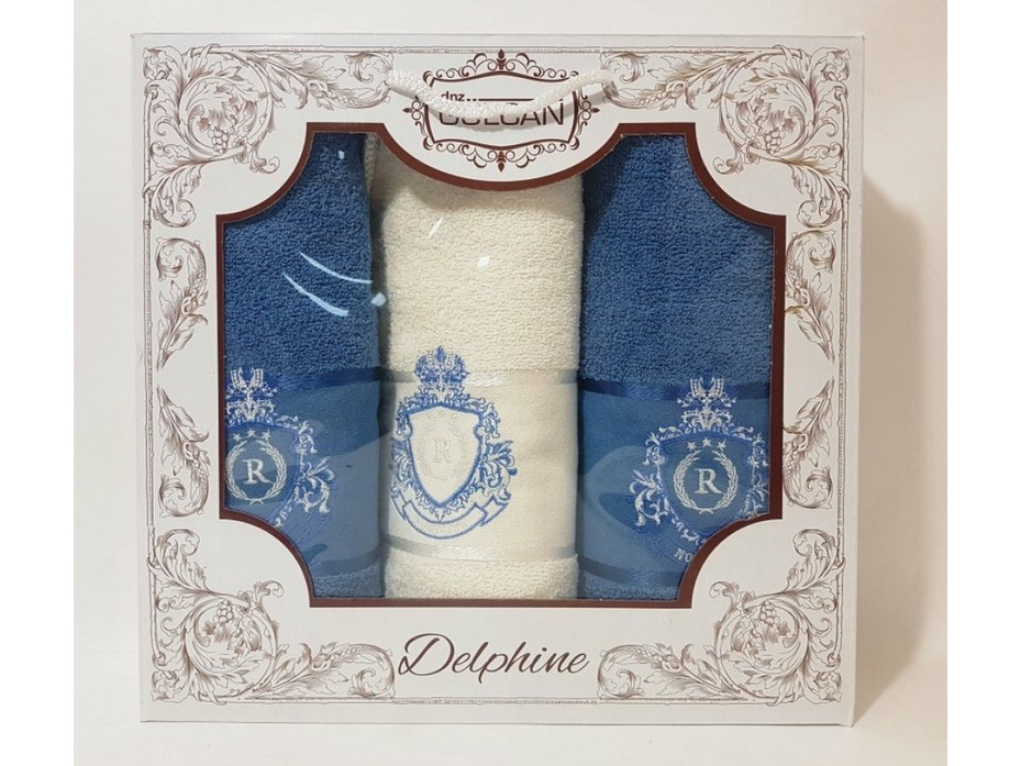 Набор полотенец Gulcan Delphine махровые в подарочной упаковке (50*90*2шт, 70*140) / Activ