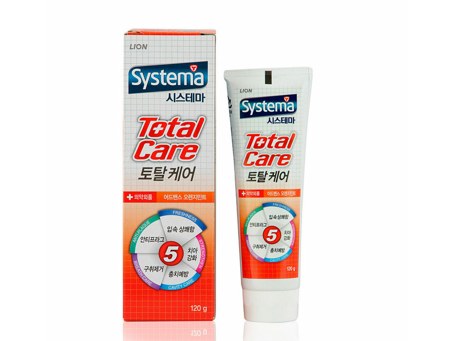 Зубная паста Systema total со вкусом апельсина 120гр / Lion
