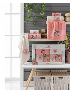 Набор полотенец Merzuka Hibiscus махровые (30*50 2 шт, 50*80 2 шт, 70*130 2 шт) / Meteor