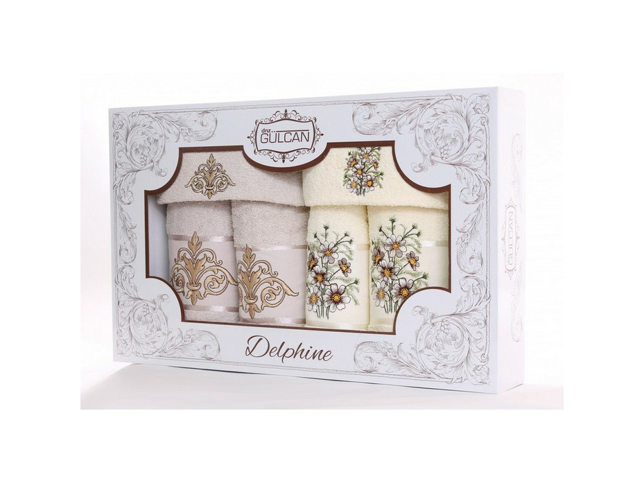 Набор полотенец Gulcan dnz vip cotton delphine махровый 30*50 (2 шт), 50*90 (2 шт), 70*140 (2 шт) / Activ Набор полотенец Gulcan dnz vip cotton delphine махровый 30*50 (2 шт), 50*90 (2 шт), 70*140 (2 шт) / Activ