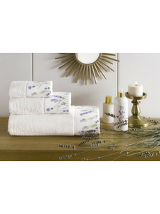 Набор полотенец и ароматизатор Lavander Garden махровые 30*50, 50*100, 75*150 / Tivolyo Home