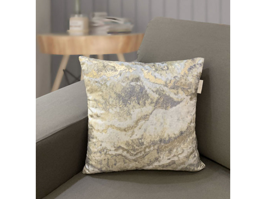 Наволочка декоративная Мрамор велюровая 45*45 / Sofi de Marko