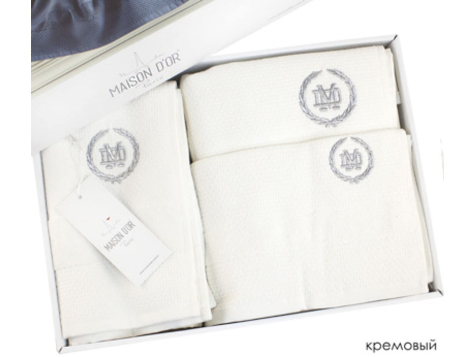 Набор полотенец Bonni вафельно-махровые в подарочной упаковке (30*50, 50*70, 70*140) / Maison Dor