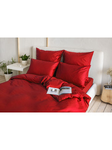 Пододеяльник 213KL-12-0912 красный сатин однотонный 160*220 / Tia Пододеяльник 213KL-12-0912 красный сатин однотонный 160*220 / Tia