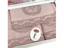 Набор полотенец HS 1705 Reina bamboo бамбуковые в подарочной упаковке 30*50, 50*90, 70*140 / Karven