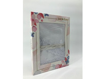 Скатерть Jackline овал жаккардовый рисунок с гипюром 160*220 / Activ