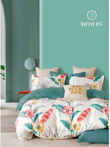 Постельное белье с простыней на резинке GC 0177 полисатин Евро сп / Boris Постельное белье с простыней на резинке GC 0177 полисатин Евро сп / Boris