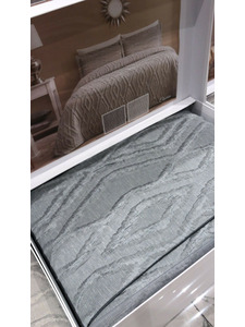 Покрывало с наволочками Chevron жаккардовое 260*260, 50*70 (2 шт) / Tivolyo Home