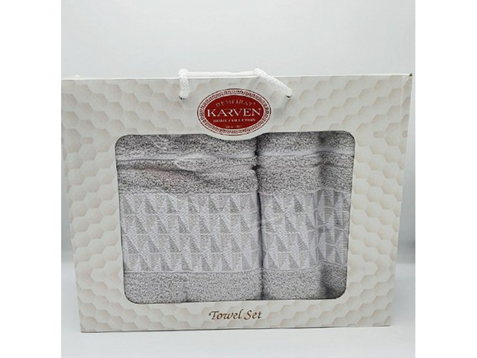 Набор полотенец HS 1646 Tile махровые (50*90, 70*140) / Karven Набор полотенец HS 1646 Tile махровые (50*90, 70*140) / Karven