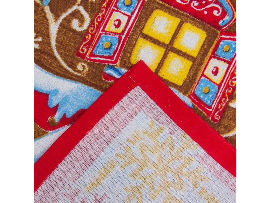 Полотенце 2670988 Пряничный домик вафельное 35*60 / Доляна